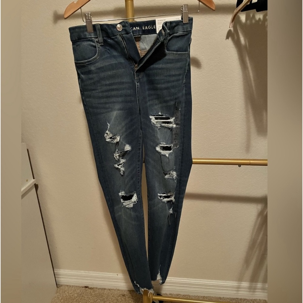 American eagle The dream jean CURVY SUPER HI-RISE JEGGING
TIDAL BLUE